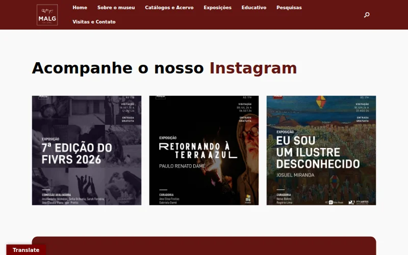 Miniatura do site do MALG