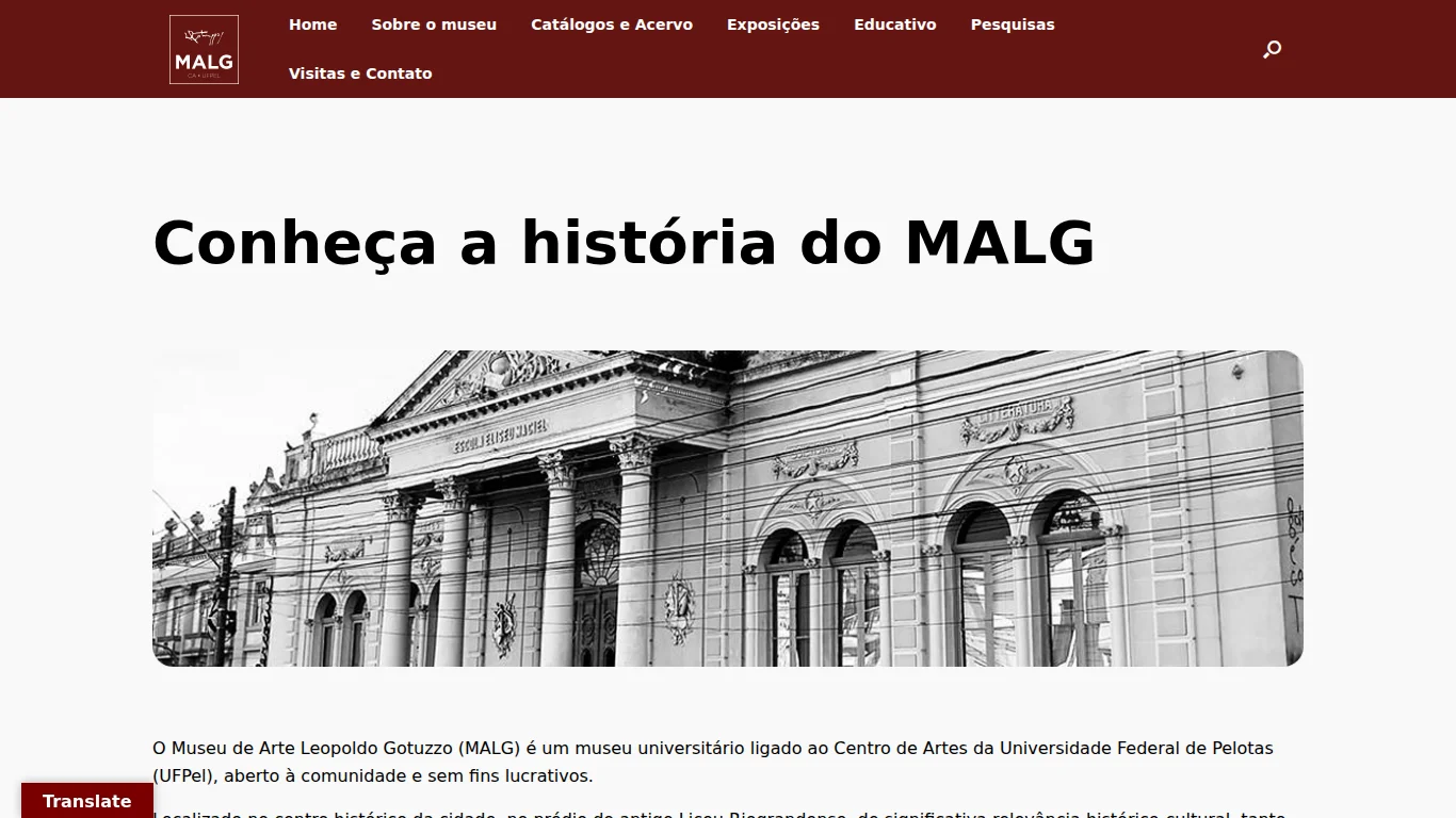 Página História do MALG