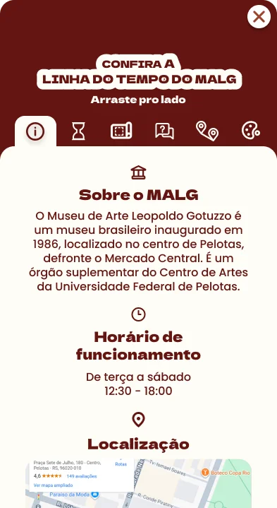 Tela Informativa do MALG