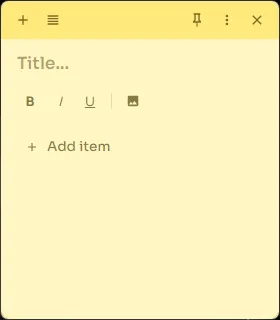 Janela de nota individual do StickyHub em modo checklist